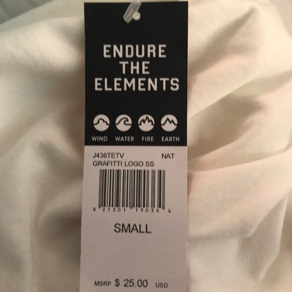 Element Graffiti Logo Tee White Yellow Small - Picture 3 of 6